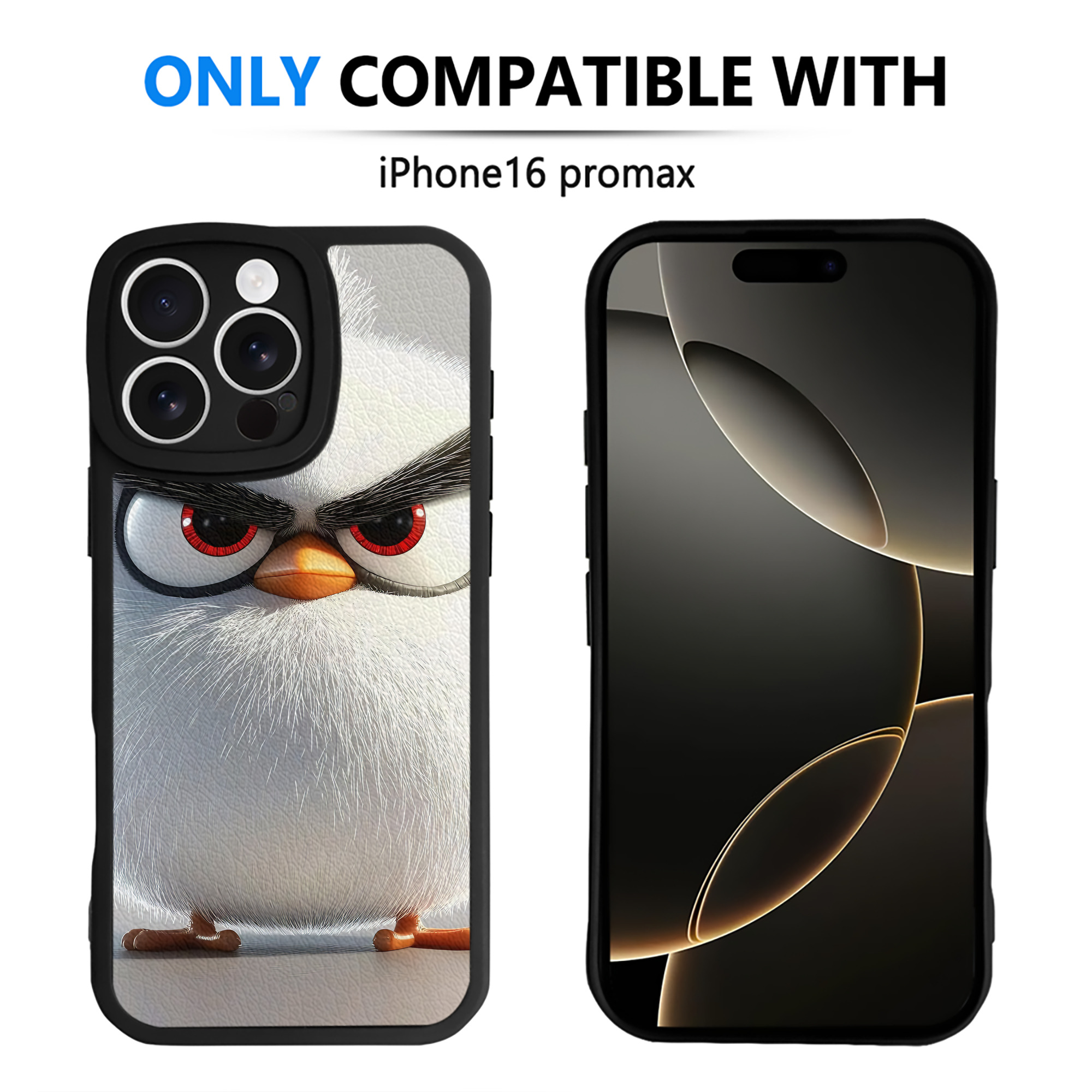 （画像用） Angry Birds アングリーバード 【iPhone 16シリーズ対応】シリコンスマホケース（レザー調） 材質：シリコン